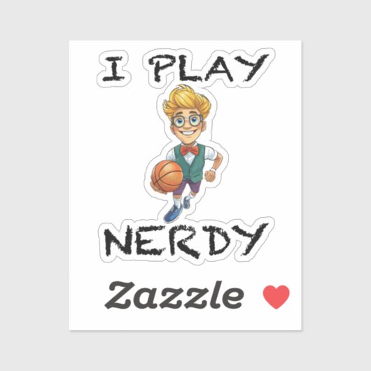 Ik speel Nerdy Sticker (Vel)