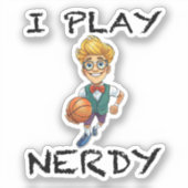 Ik speel Nerdy Sticker (Voorkant)