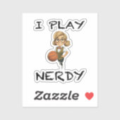 Ik speel Nerdy Sticker (Vel)