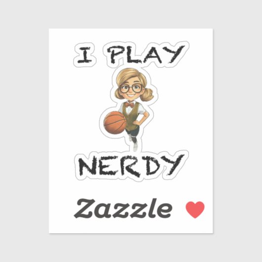 Ik speel Nerdy Sticker (Vel)