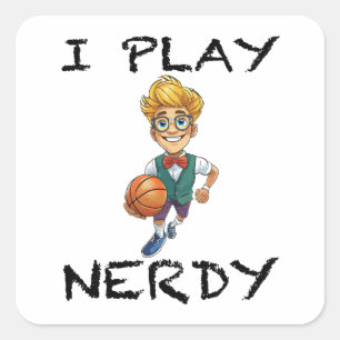 Ik speel Nerdy Vierkante Sticker