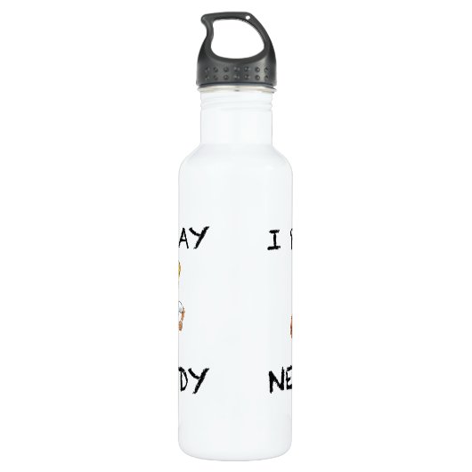 Ik speel Nerdy Waterfles (Achterkant)