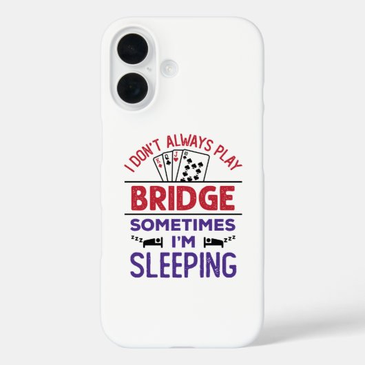Ik speel niet altijd Brug soms ik slaap Case-Mate iPhone Case (Achterkant)