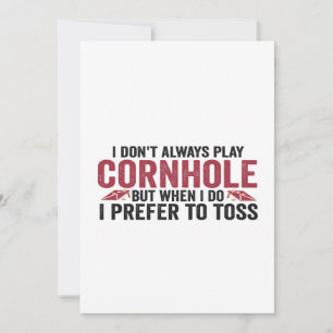 Ik speel niet altijd Cornhole, maar als ik dat doe Kaart