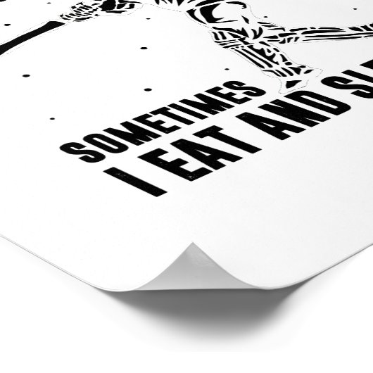 Ik speel niet altijd cricket | Cricket Player-cade Poster (Hoek)