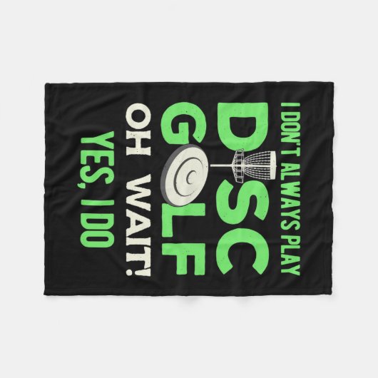 Ik speel niet altijd Disc Golf Fleece Deken (Voorkant (Horizontaal))