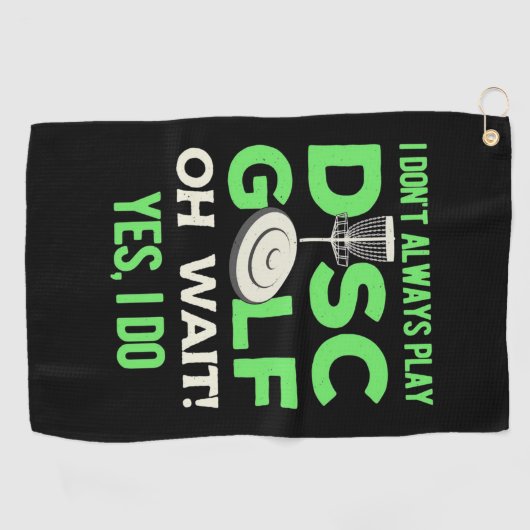 Ik speel niet altijd Disc Golf Golfhanddoek (Horizontaal)