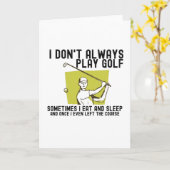 Ik speel niet altijd Golf. Kaart (Gele Bloem)