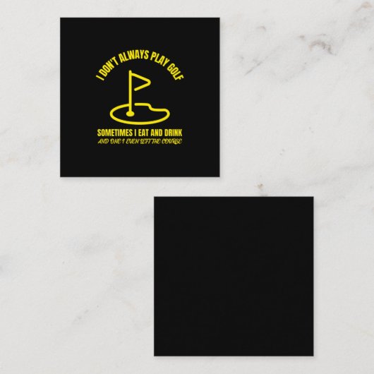 Ik speel niet altijd grappige golfer golf met golf contactkaartje (Voorkant / Achterkant)