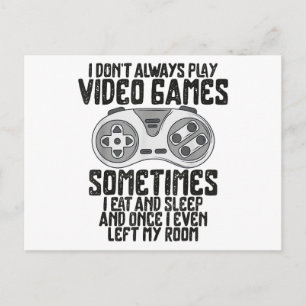 Ik Speel Niet Altijd Videogames Gamen Humor Grappi Feestdagenkaart