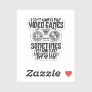 Ik Speel Niet Altijd Videogames Gamen Humor Grappi Sticker