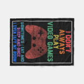 Ik speel niet altijd videogames - Grappig gamen Fleece Deken (Voorkant (Horizontaal))