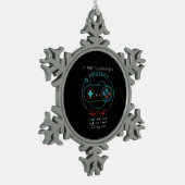 Ik speel niet altijd videogames grappig gamercadea tin sneeuwvlok ornament (Links)