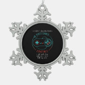 Ik speel niet altijd videogames grappig gamercadea tin sneeuwvlok ornament (Voorkant)