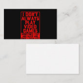 Ik speel niet altijd videogames visitekaartje (Voorkant / Achterkant)