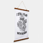 Ik speel nog steeds met autoklokken hangend wandkleed (Gebogen)