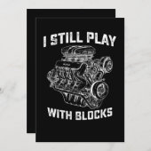 Ik speel nog steeds met autoklokken kaart (Voorkant / Achterkant)