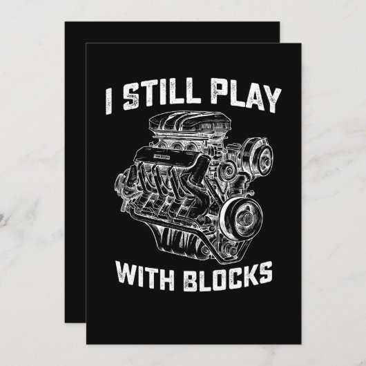 Ik speel nog steeds met autoklokken kaart (Voorkant / Achterkant)