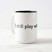 Ik speel nog steeds met de mok van treinen (Voorkant links)