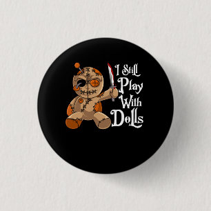 Ik speel nog steeds met Dolls Halloween Costume Vo Ronde Button 3,2 Cm