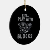 Ik speel nog steeds met racen keramisch ornament (Rechts)