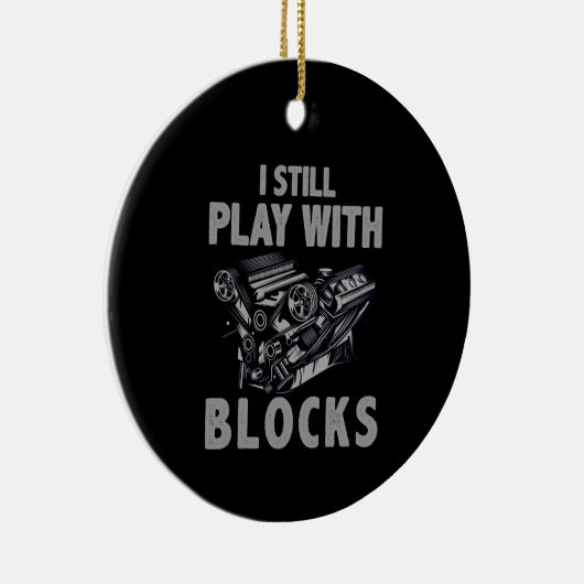 Ik speel nog steeds met racen keramisch ornament (Rechts)