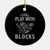 Ik speel nog steeds met racen keramisch ornament (Voorkant)