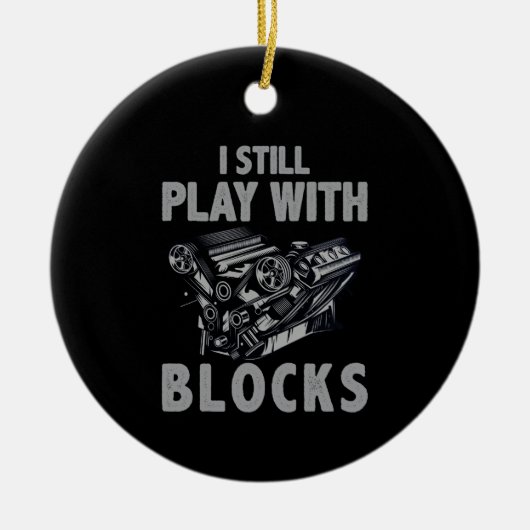 Ik speel nog steeds met racen keramisch ornament (Voorkant)