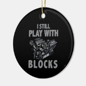 Ik speel nog steeds met racen keramisch ornament (Links)