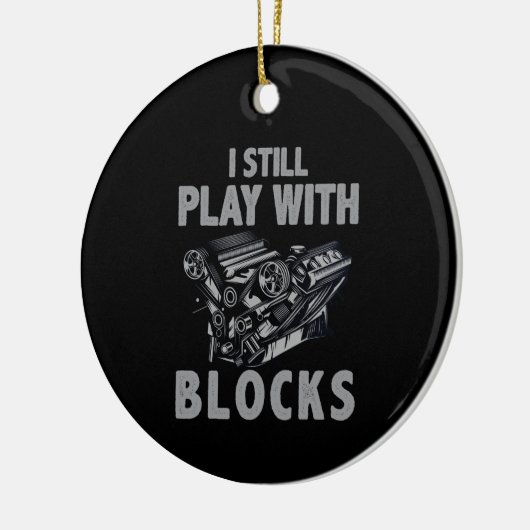 Ik speel nog steeds met racen keramisch ornament (Links)