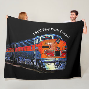 Ik speel nog steeds met treinen F7 diesellocomotie Fleece Deken