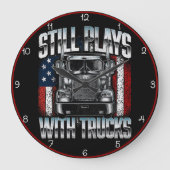 Ik speel nog steeds met vrachtwagens grote klok (Voorkant)