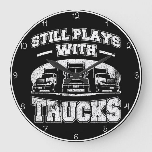 Ik speel nog steeds met vrachtwagens grote klok (Voorkant)