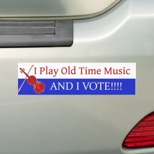 Ik speel oude muziek en stem bumpersticker (Op auto)