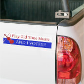 Ik speel oude muziek en stem bumpersticker (Op Truck)