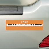 Ik speel Piano Bumpersticker (Op auto)