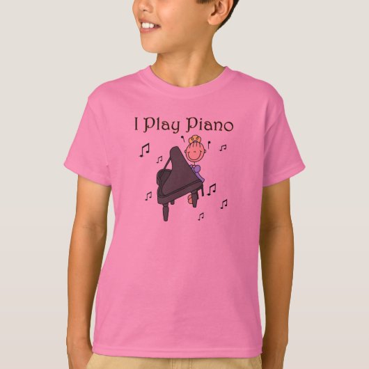 Ik speel Piano-Shirt T-shirt (Voorkant)