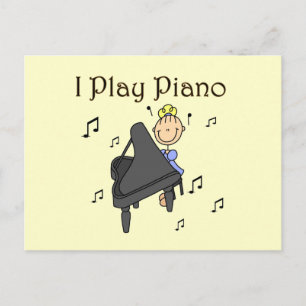 Ik Speel Piano T-shirts en Cadeaus Briefkaart