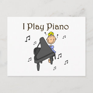Ik Speel Piano T-shirts en Cadeaus Briefkaart