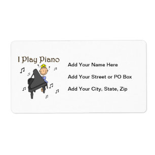 Ik speel piano T-shirts en cadeaus Etiket