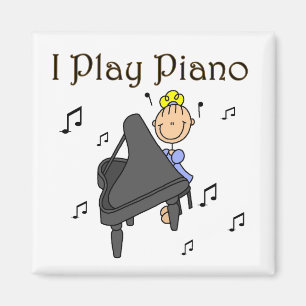 Ik Speel Piano T-shirts en Cadeaus Magneet