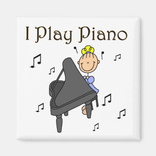 Ik speel piano T-shirts en cadeaus Magneet