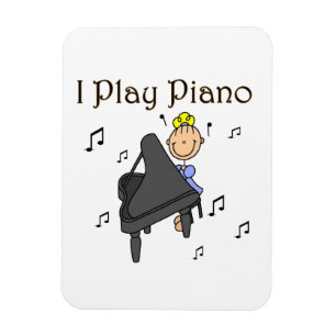 Ik Speel Piano T-shirts en Cadeaus Magneet