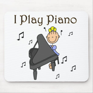 Ik speel piano T-shirts en cadeaus Muismat