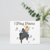 Ik speel Piano T-shirts en cadeautjes Briefkaart (Staand voorkant)
