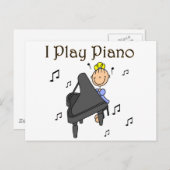 Ik speel Piano T-shirts en cadeautjes Briefkaart (Voorkant / Achterkant)