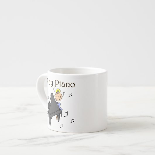 Ik speel Piano T-shirts en cadeautjes Espresso Kop (Links)