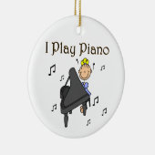 Ik speel Piano T-shirts en cadeautjes Keramisch Ornament (Rechts)