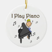 Ik speel Piano T-shirts en cadeautjes Keramisch Ornament (Voorkant)
