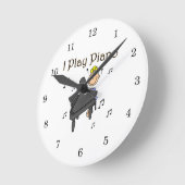 Ik speel Piano T-shirts en cadeautjes Ronde Klok (Hoek)